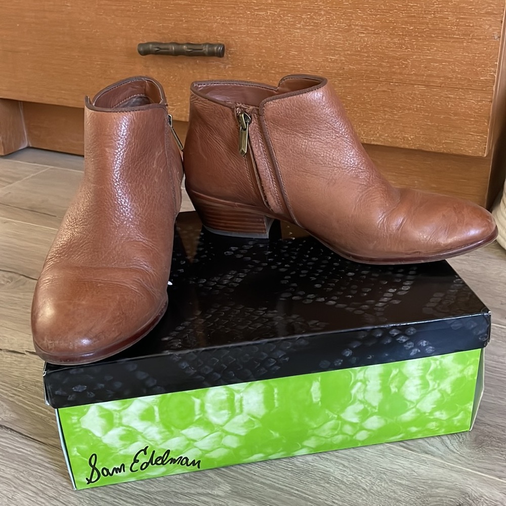 Sam Edelman Petty Brown Ankle Booties